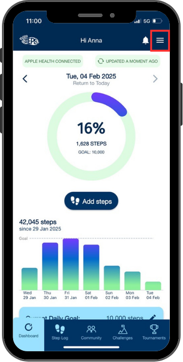 2025_02 Activate Invite Code App - 2 Tap Hamburger