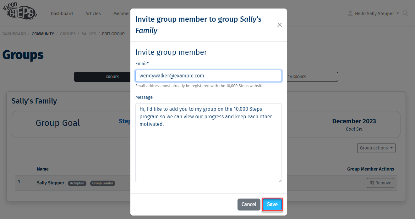 9. Invite Friend to Group