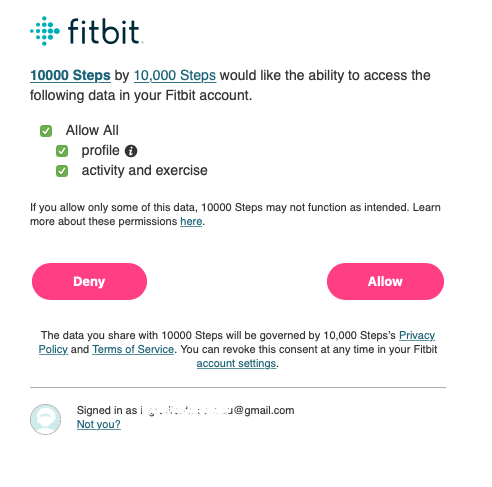 Get fitbit to discount sync