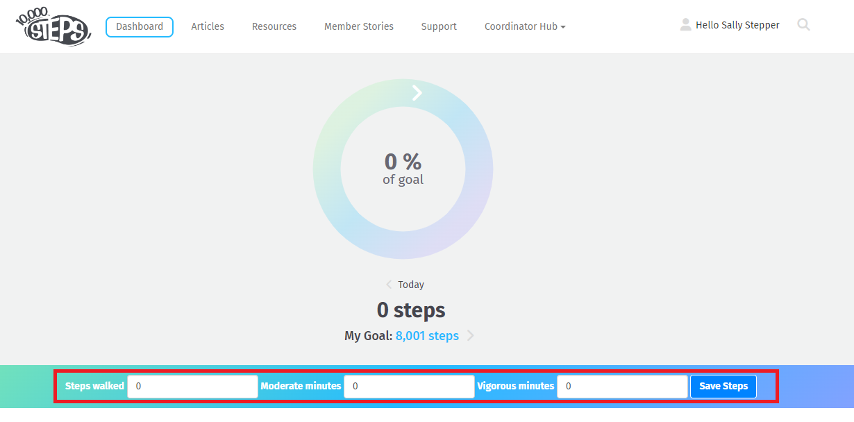 Updated 2023 save steps dashboard